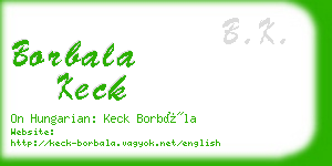 borbala keck business card